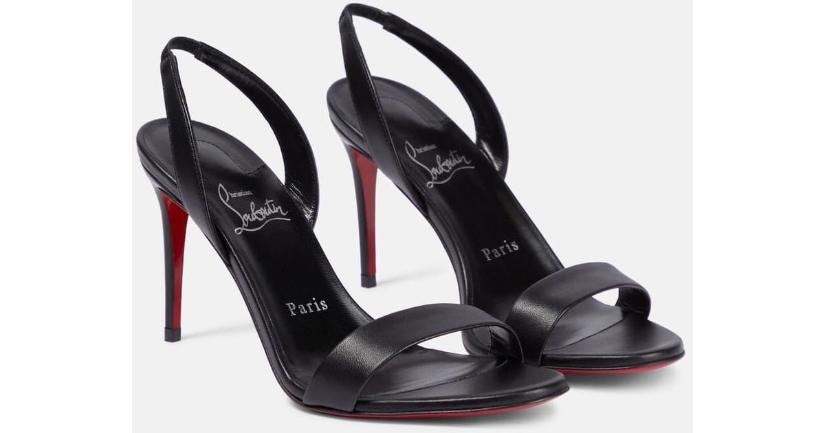 Christian Louboutin O Marilyn 85 Leather Sandals in Black | Lyst
