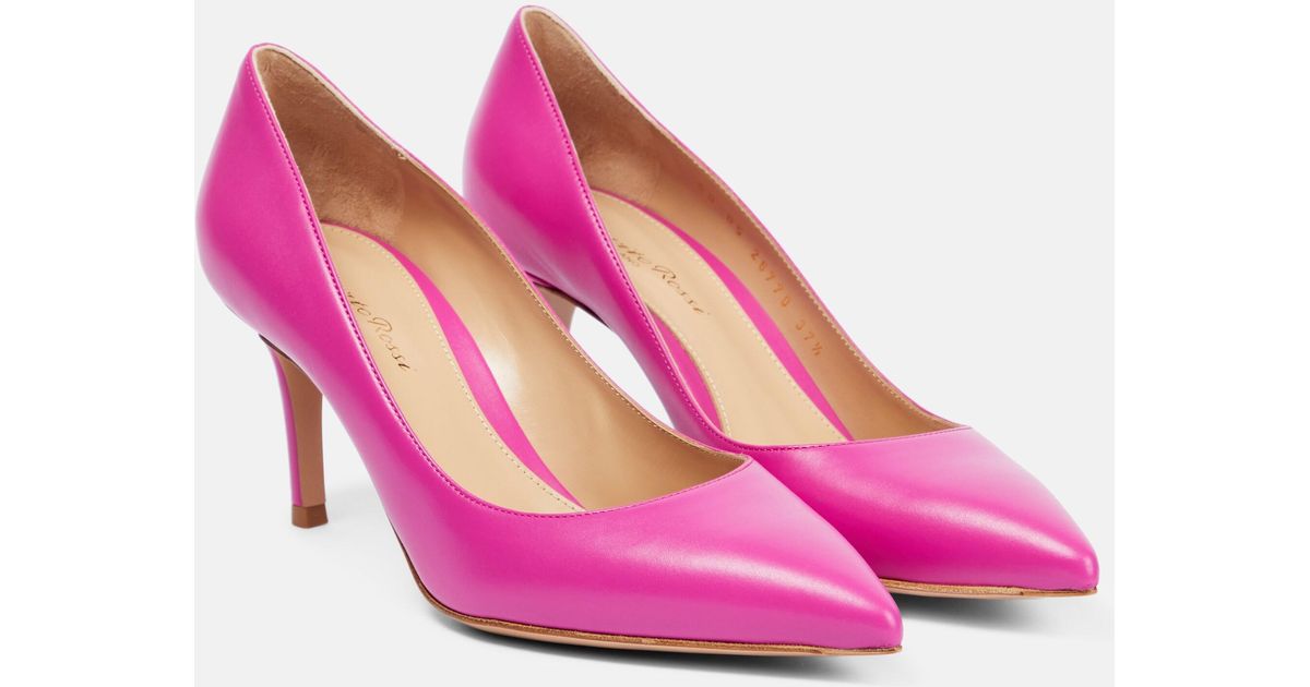 Gianvito Rossi Gianvito 70 Leather Pumps in Pink | Lyst