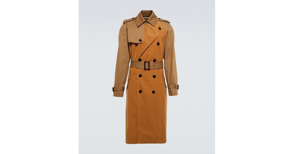 Marni Corduroy And Gabardine Trench Coat in Brown for Men | Lyst Canada