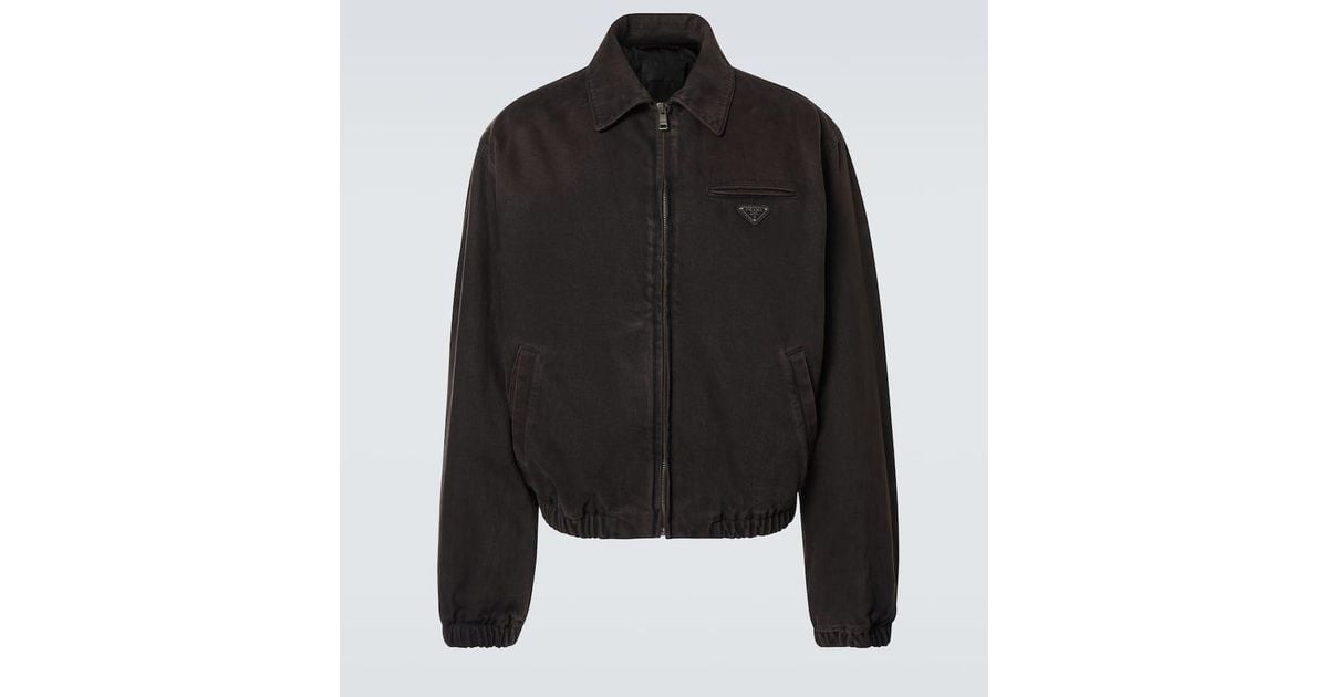 【関税&送料込】Prada Black Denim Jacket Black Denim blouson jacket | PRADA