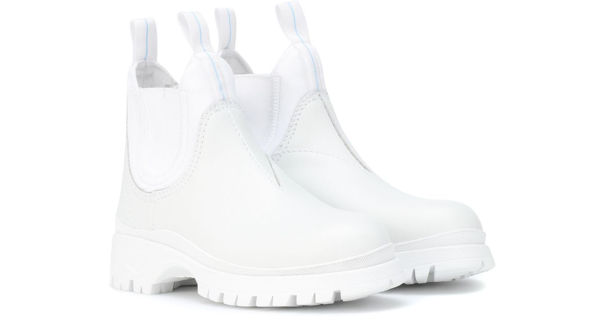 white prada boots