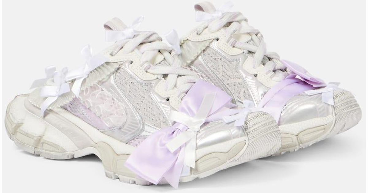 Balenciaga 3Xl Bow-Detail Mules in White | Lyst Australia