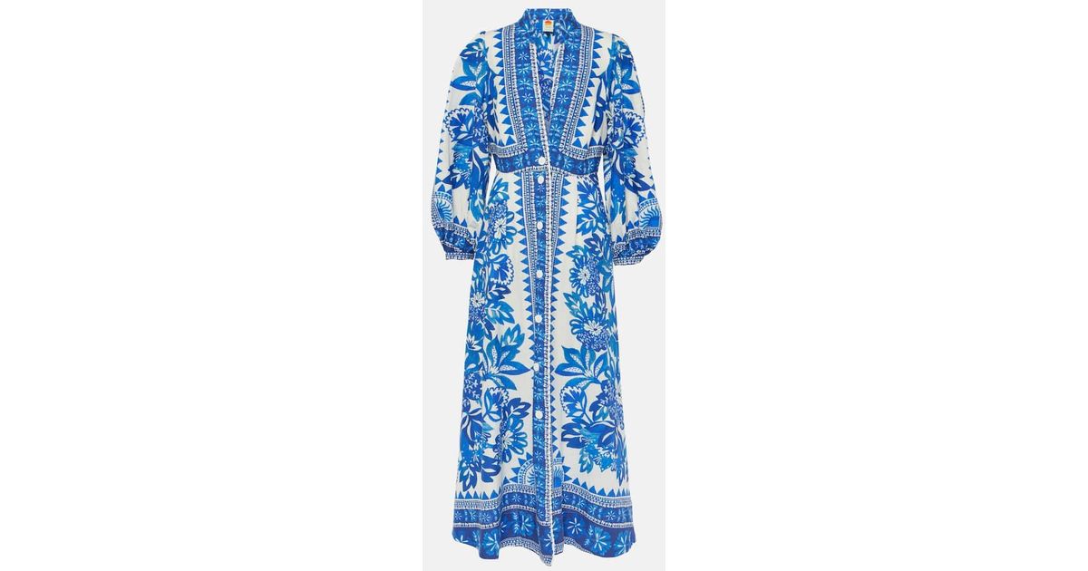 chinese dress ladies Floral Tapestry V Neck Maxi Dress – FARM Rio