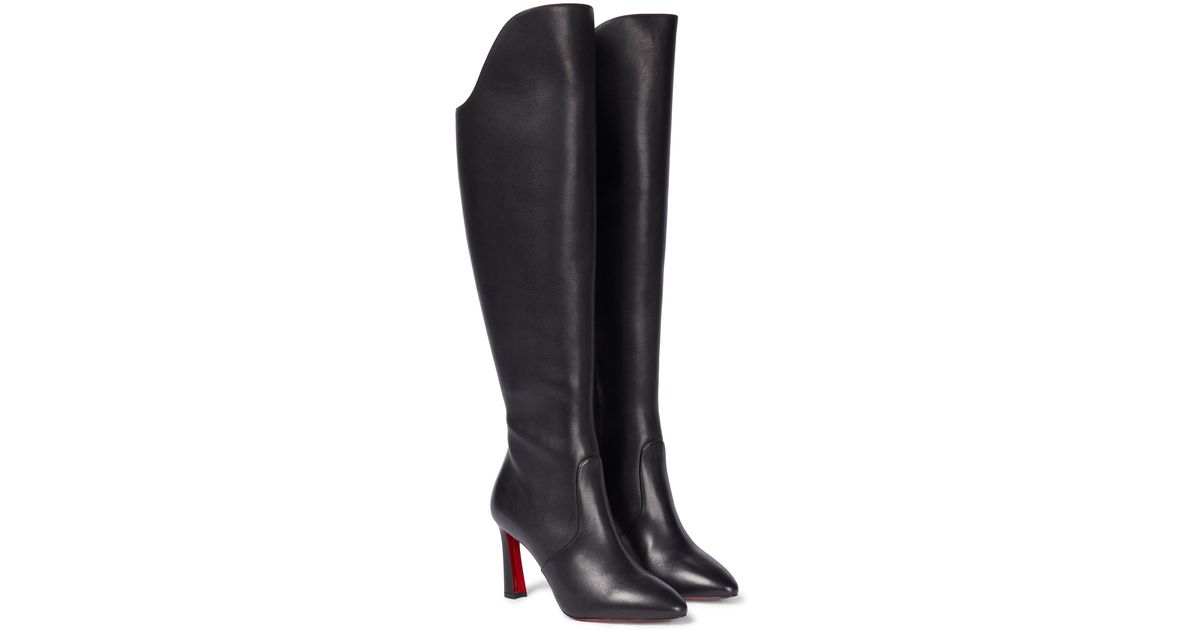 Christian Louboutin Eleonor Botta 85 Leather Knee-high Boots in 