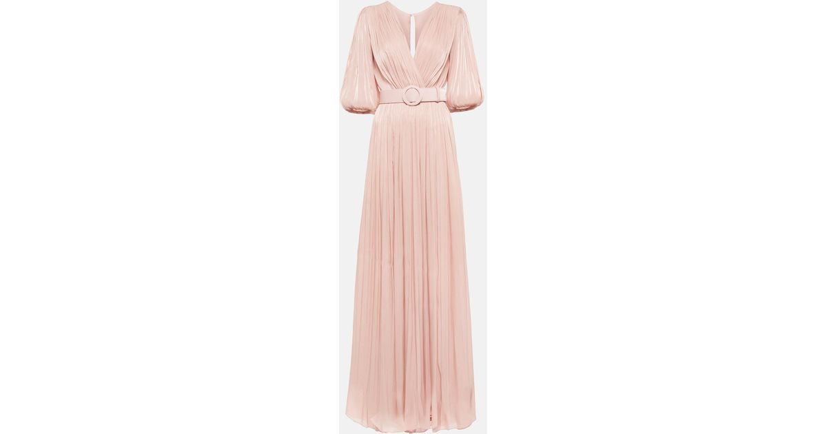 Costarellos Brennie Iridescent Georgette Gown in Pink | Lyst