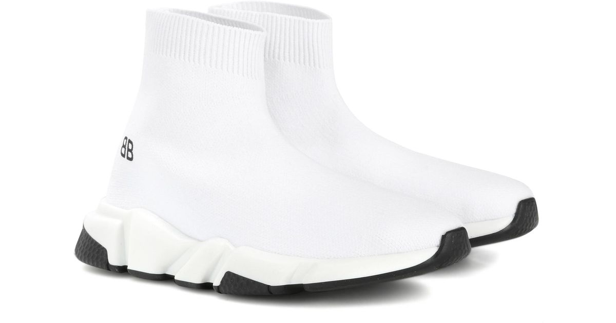 Balenciaga Kids' Speed Trainer Sneakers in White - Lyst