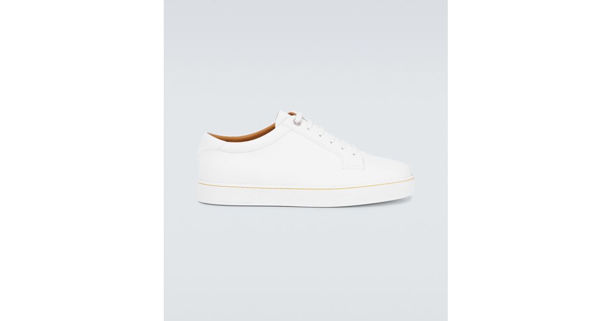 John Lobb Molton Leather Sneakers in White for Men | Lyst