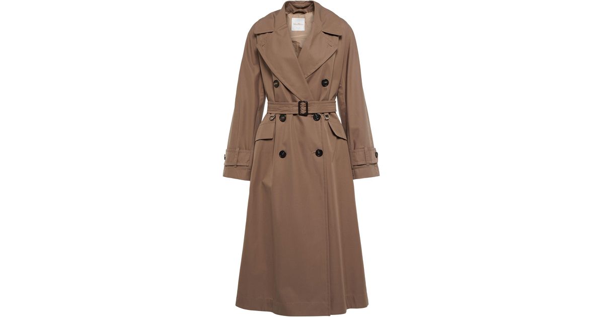 Max Mara The Cube D-trench Gabardine Trench Coat in Brown | Lyst UK