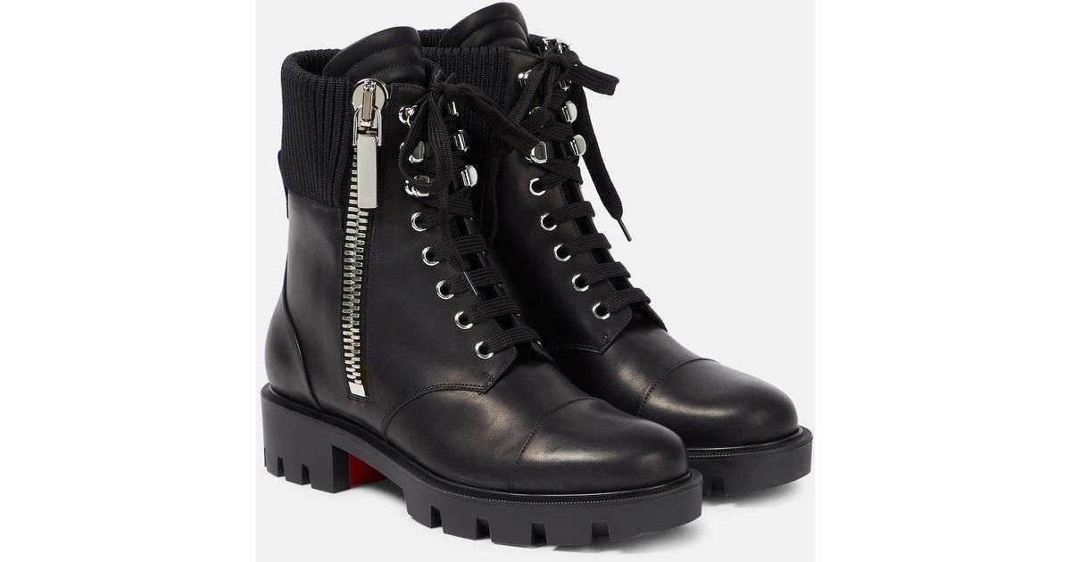 louboutin combat boots