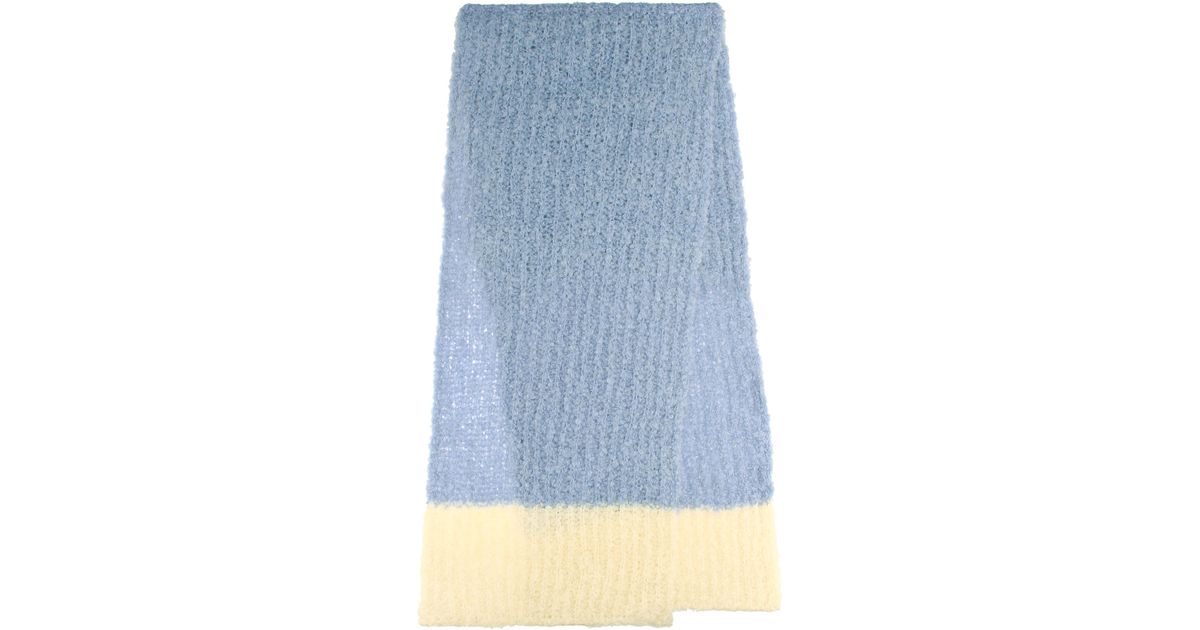 Jacquemus L'echarpe Wool And Mohair Scarf in Azure (Blue) - Lyst