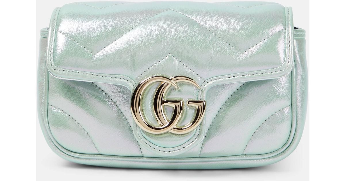 Gucci Gg Marmont Super Mini Crossbody Bag in Blue Lyst Australia