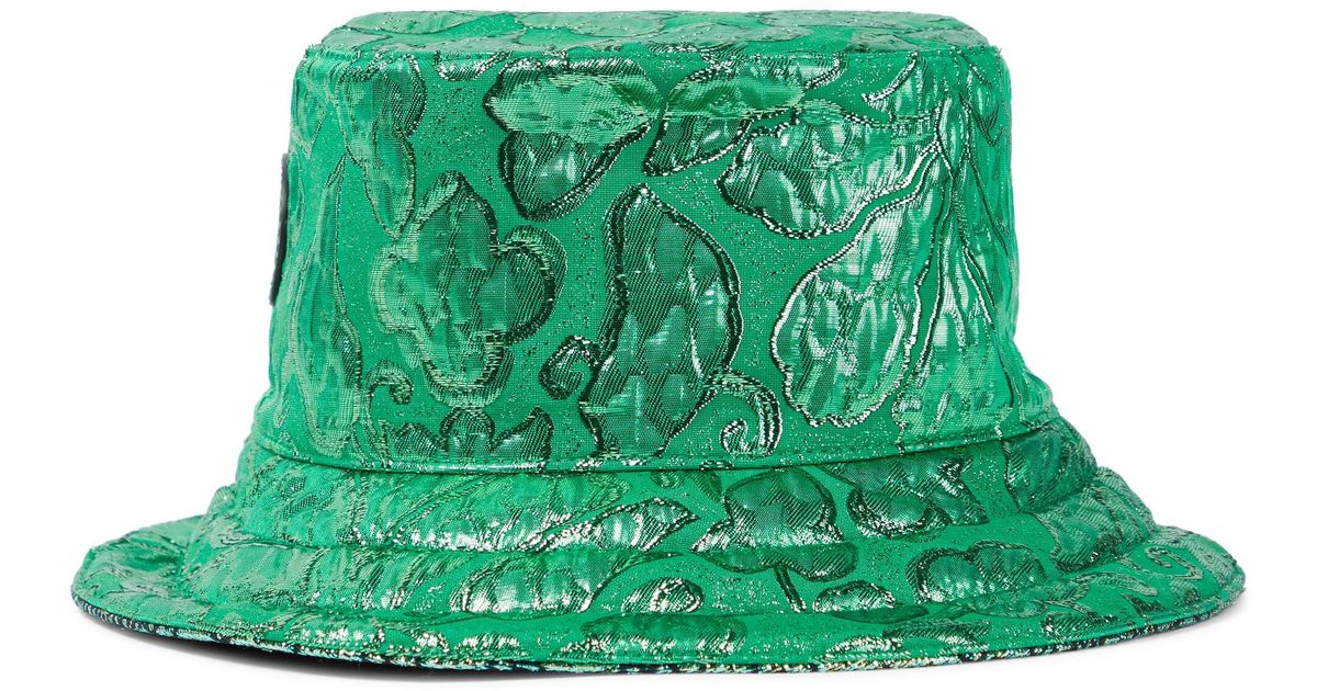 Gucci Metallic Bucket Hat in Green Lyst Australia