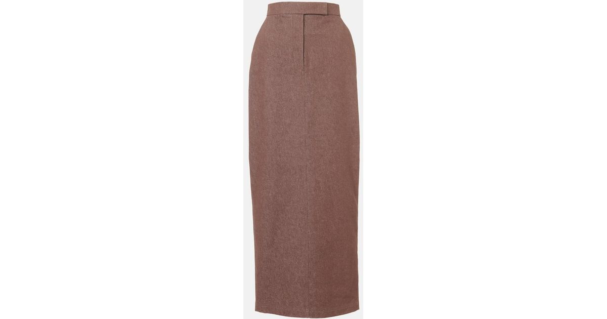 Max Mara Women's Long Skirt Pianosa Brown