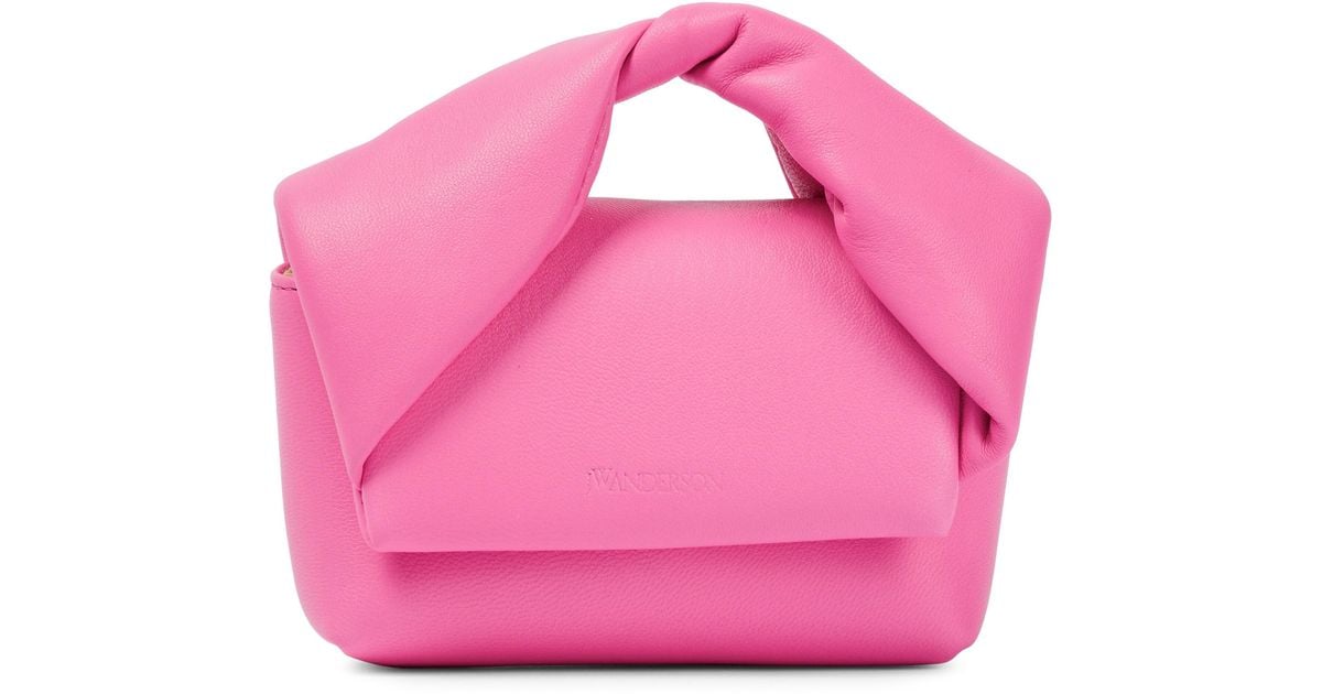 JW Anderson Twister Nano Leather Shoulder Bag in Pink | Lyst Canada