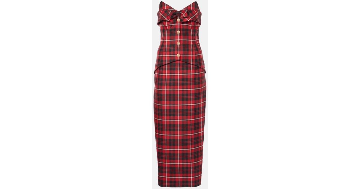strapless open back dress 1950s Red Polk Dots Swing Dress  Dreamdressy