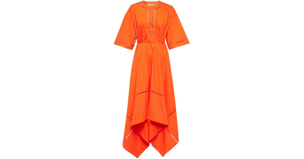 ROKSANDA Talita Asymmetric Midi Dress in Orange | Lyst UK