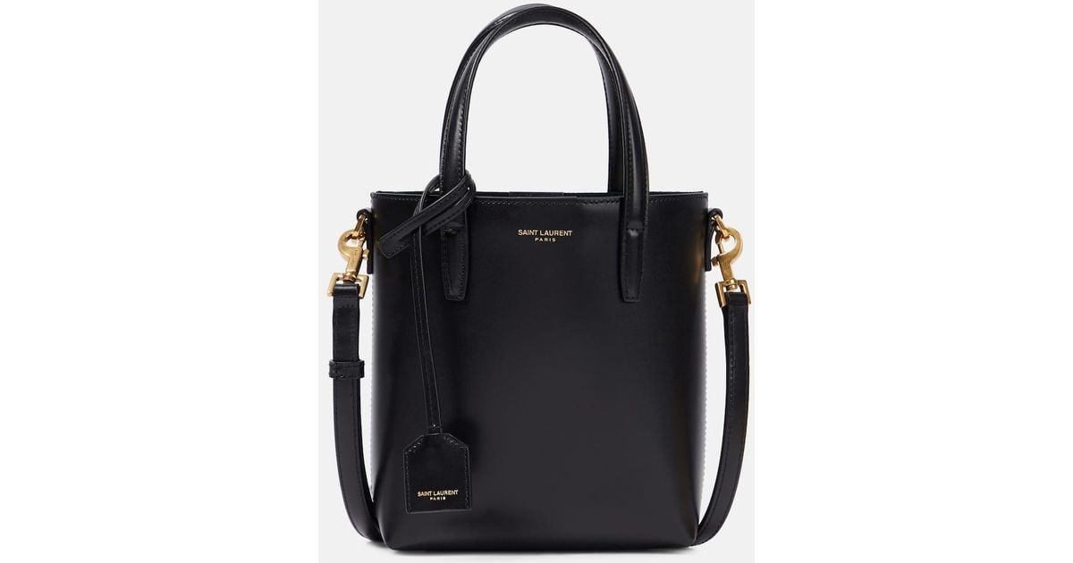 Saint Laurent Toy Mini Leather Shopping Tote in Black Lyst Australia - Main Image