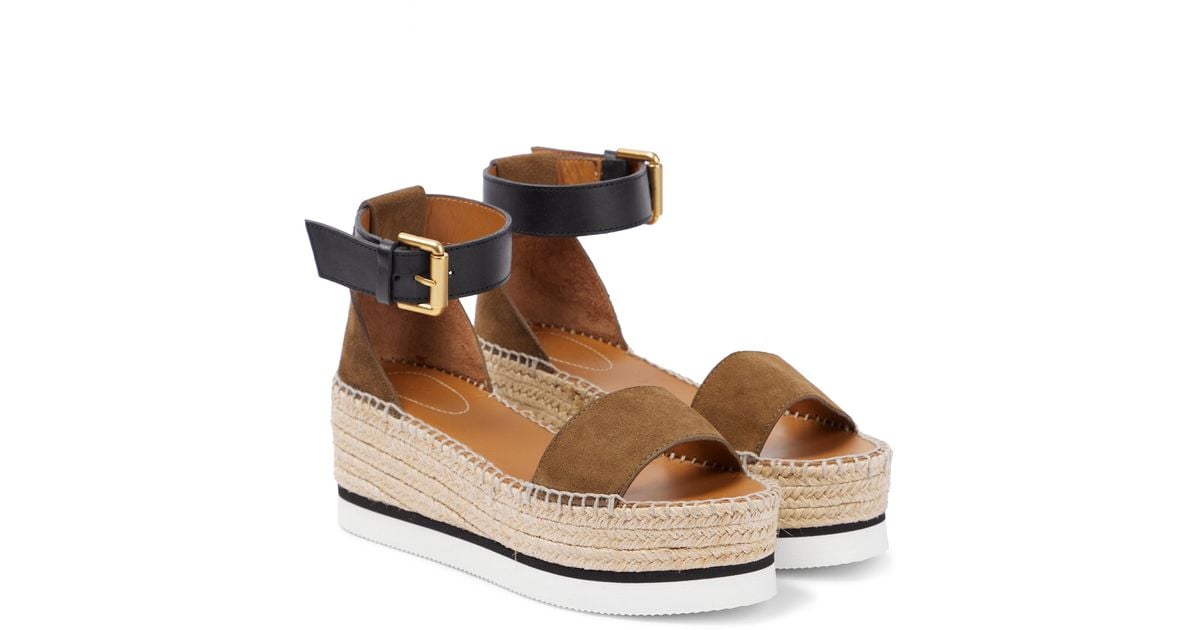 See By Chloé Glyn Suede Espadrilles Lyst Canada