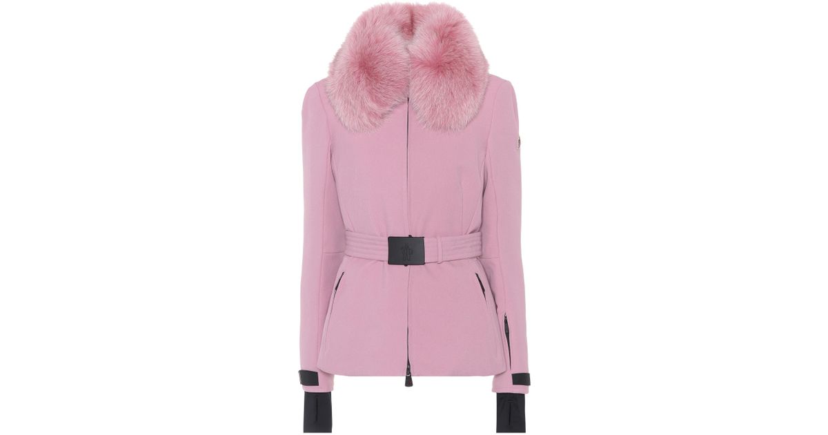 3 MONCLER GRENOBLE Synthetic Exclusive To Mytheresa. Com – Ecrins  Fur-trimmed Ski Jacket in Pink | Lyst