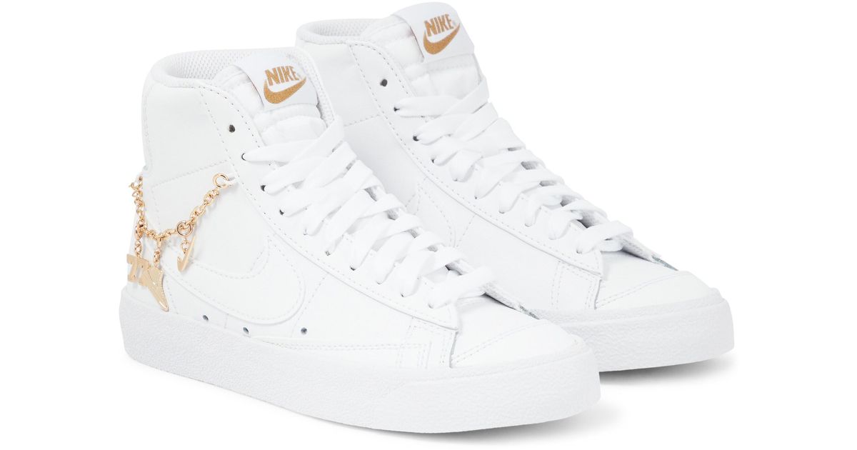 Nike Blazer Mid '77 Lx Leather Sneakers in White | Lyst