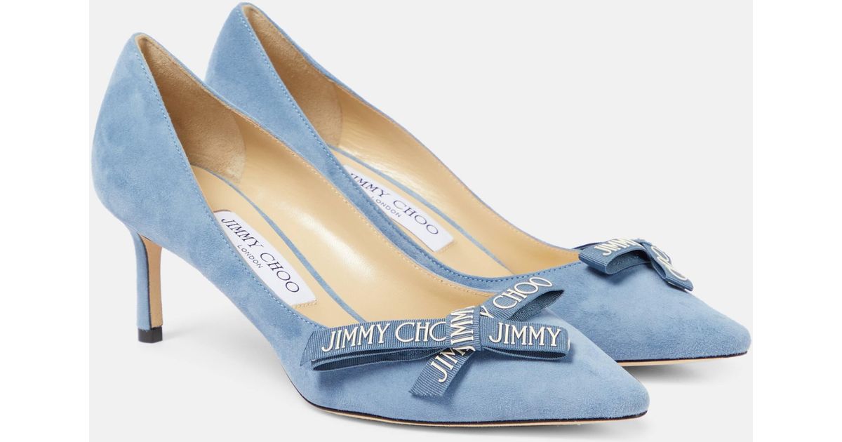 jimmy-choo-blue-Romy-60-Suede-