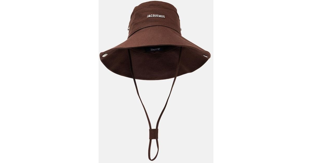 ハット JACQUEMUS De-Nimes bucket hat Brown 'The de-Nîmes' Bucket Hat by JACQUEMUS on Sale