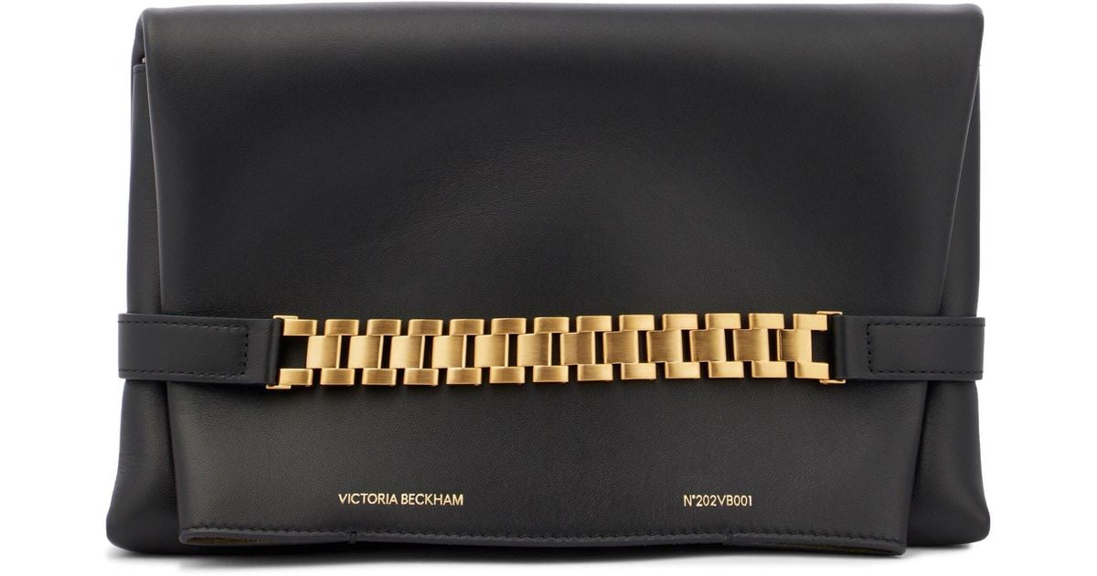 Victoria Beckham Chain Leather Pouch in Black Lyst