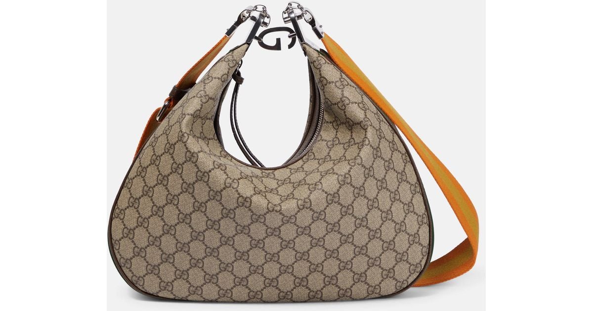 Gucci Attache Large Shoulder Bag in Metallic Lyst