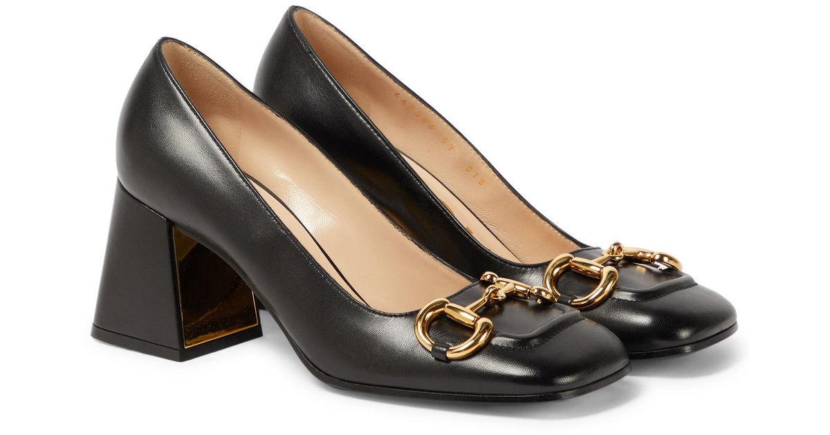 Gucci Exclusive To Mytheresa – Horsebit Leather Pumps in Nero 