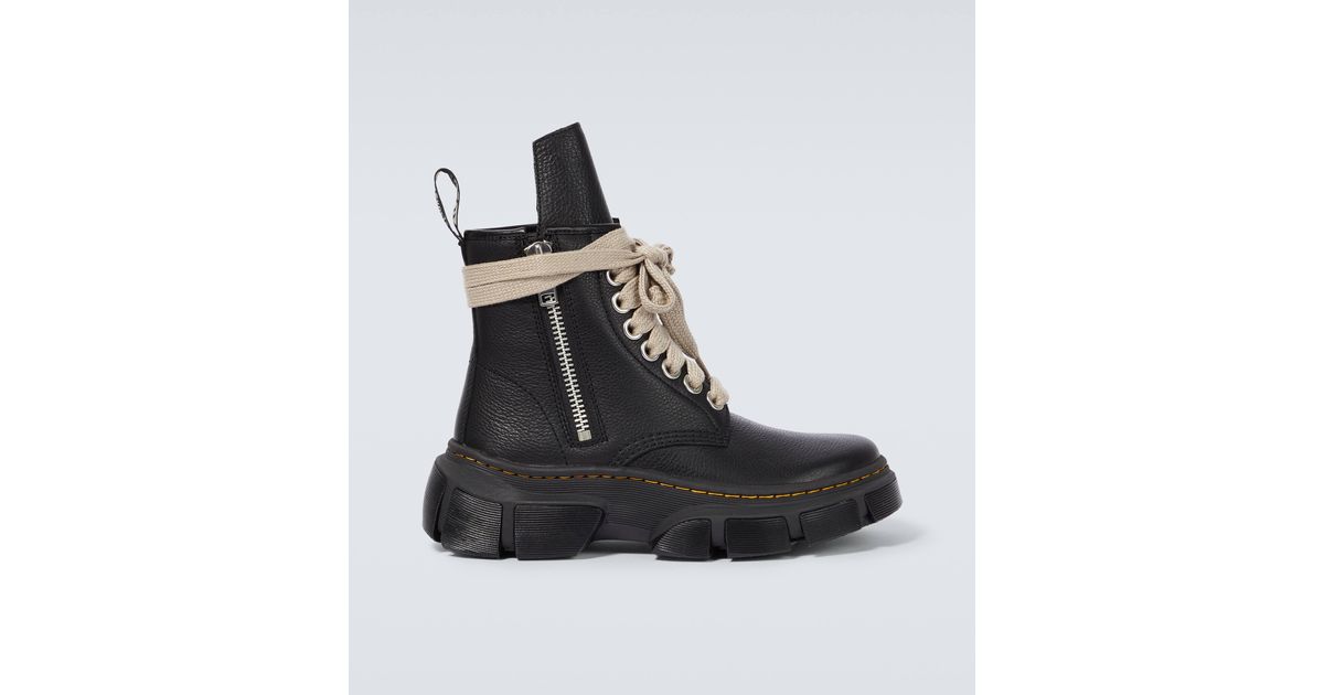Rick Owens X Dr. Martens 1460 Dmxl Jumbo Lace Leather Boots in
