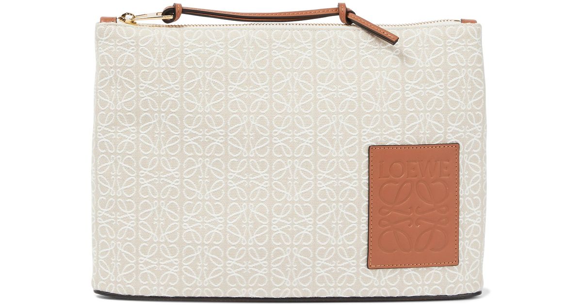 Loewe Paula's Ibiza Anagram Jacquard Canvas Pouch in Grey (Gray ...