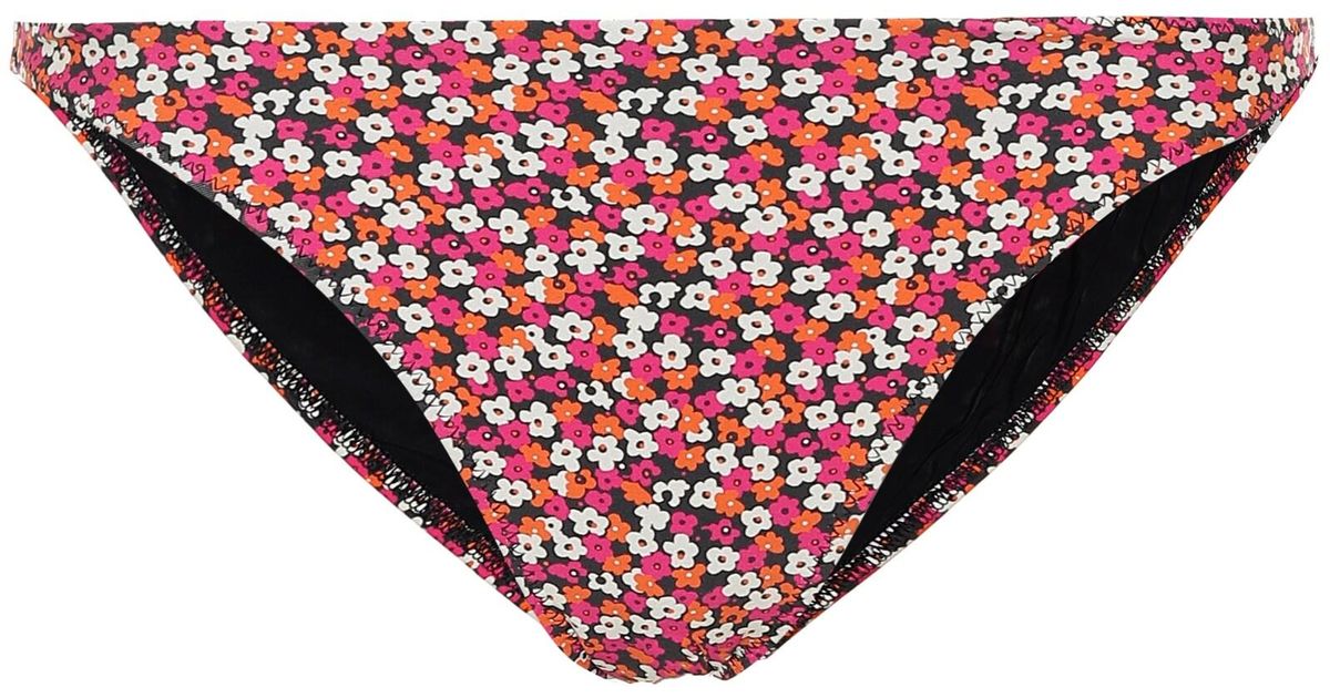 Solid Striped Synthetic The Elsa Floral Bikini Bottoms Lyst