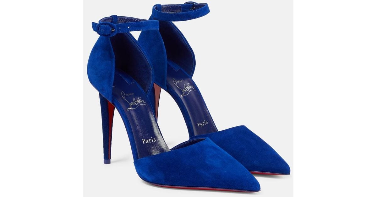 Blue louboutin pumps hotsell