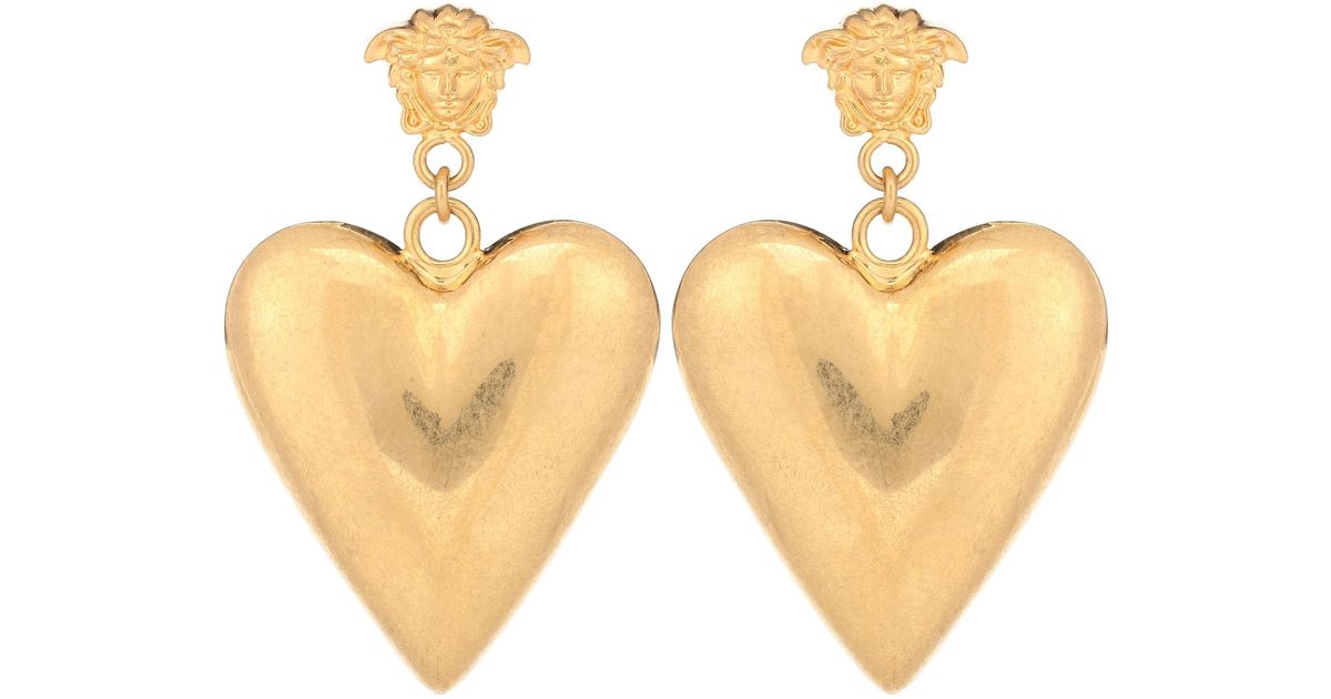 Heart Earrings in Gold (Metallic) - Lyst