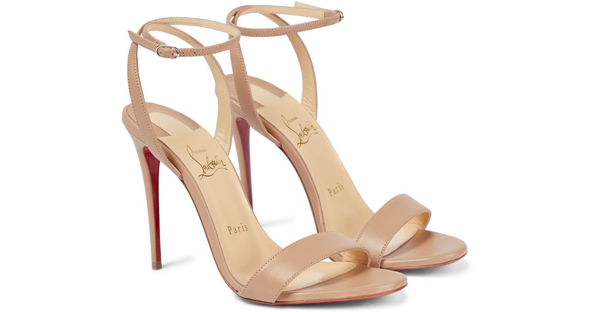 Christian Louboutin Loubigirl 100 Leather Sandals in Beige (Natural) | Lyst Canada
