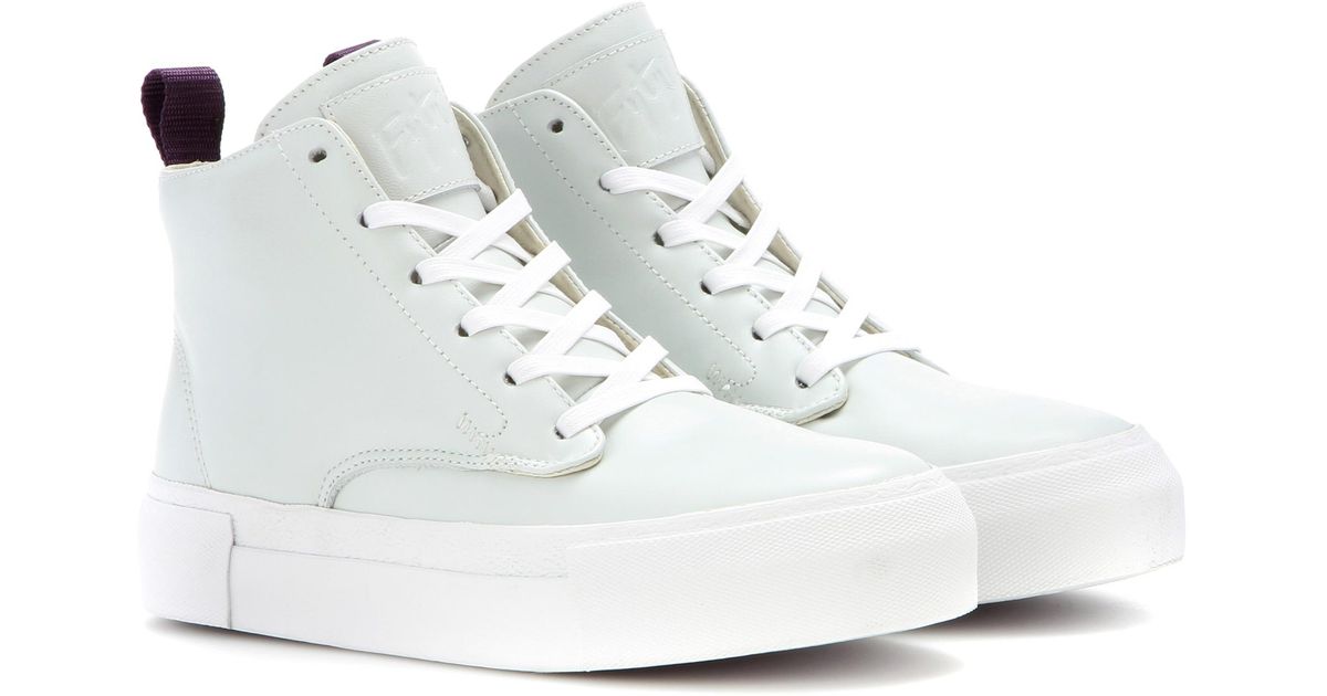 Eytys Odyssey Leather High Top Sneakers In White Lyst