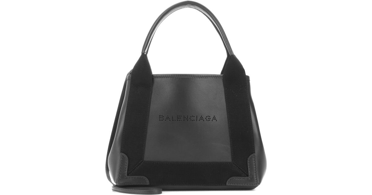 balenciaga navy cabas xs