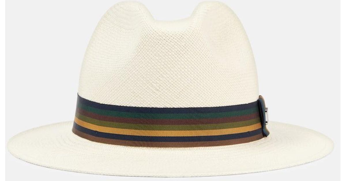 Max Mara Rodesia Straw Panama Hat in White | Lyst