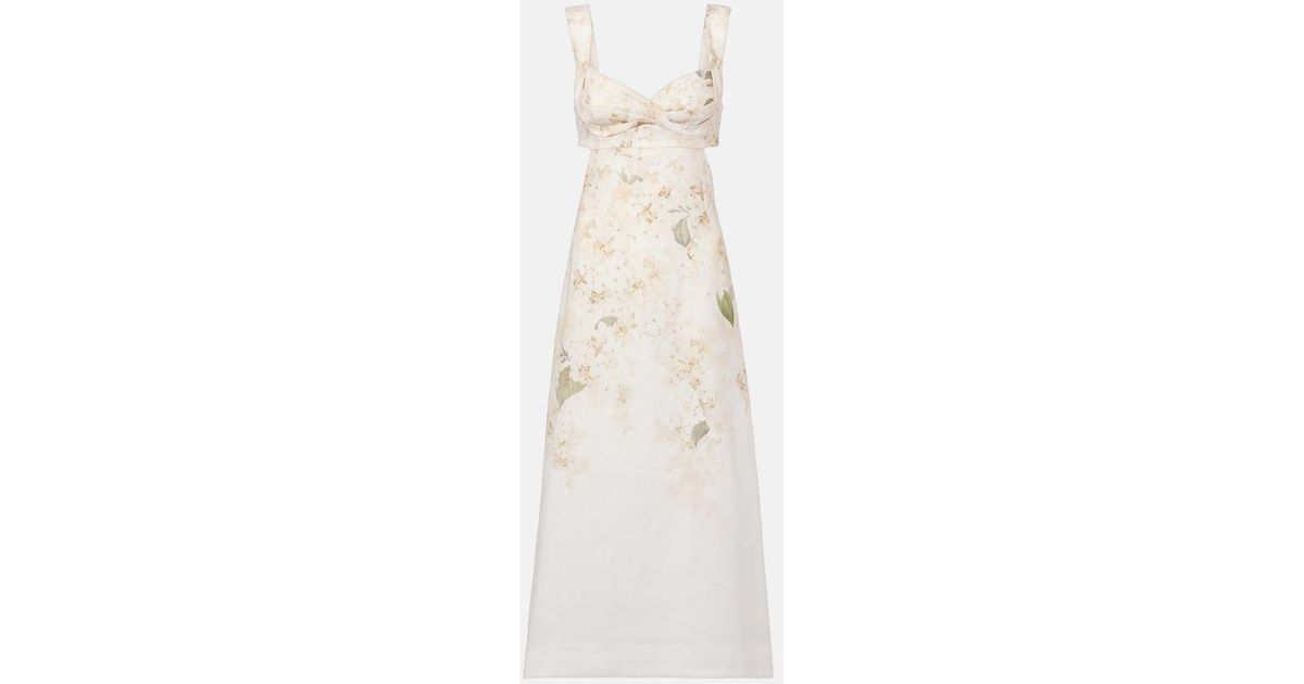 ZIMMERMANN BALANCE DEEP V-NECK MINI DRESS 270315
