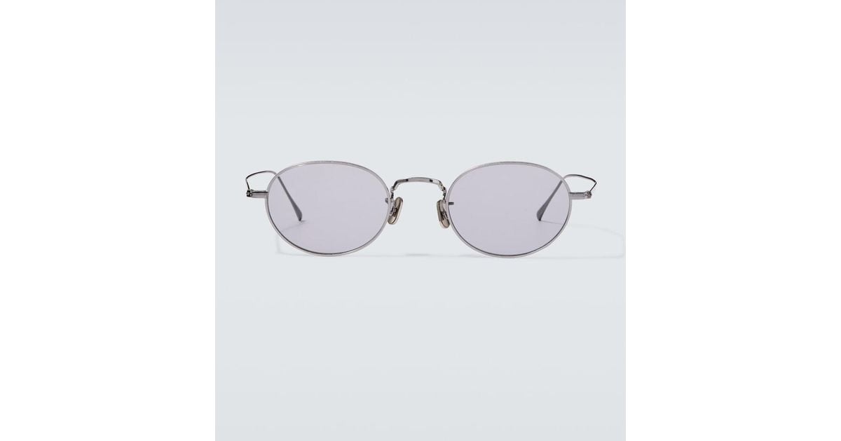 AURALEE X Eyevan 003 Oval Sunglasses in Metallic for Men | Lyst