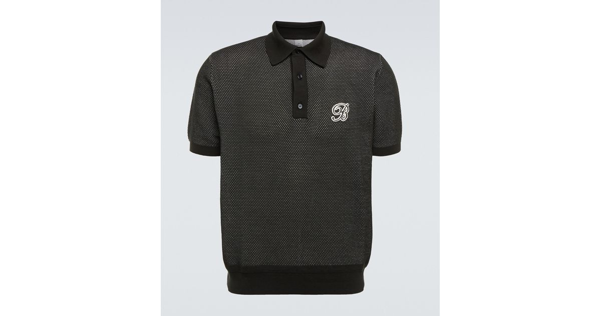 Berluti Golf Cotton And Silk Polo Shirt in Black for Men | Lyst UK