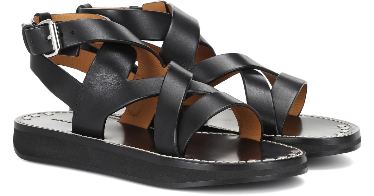 isabel marant leather sandals