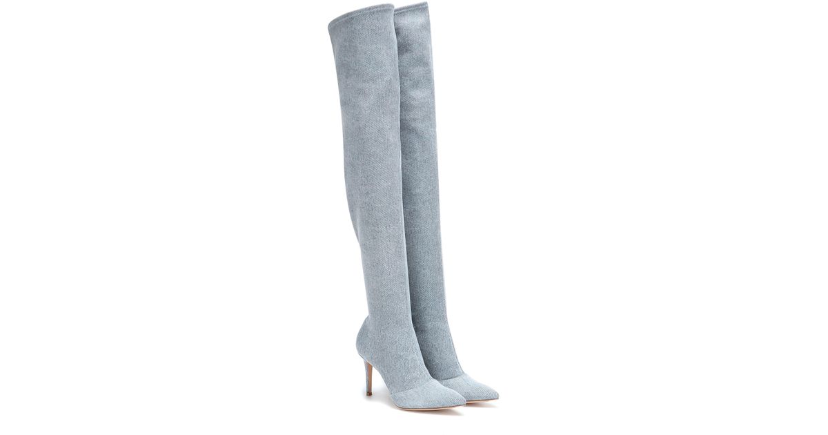 gianvito rossi denim booties