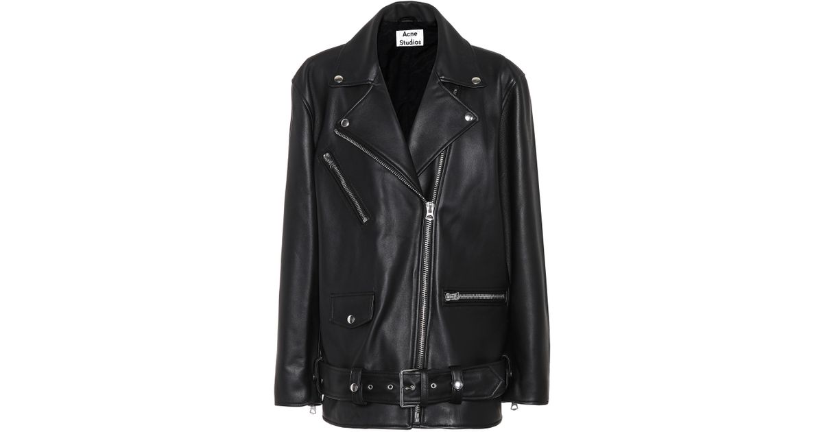 acne studios oversized leather jacket