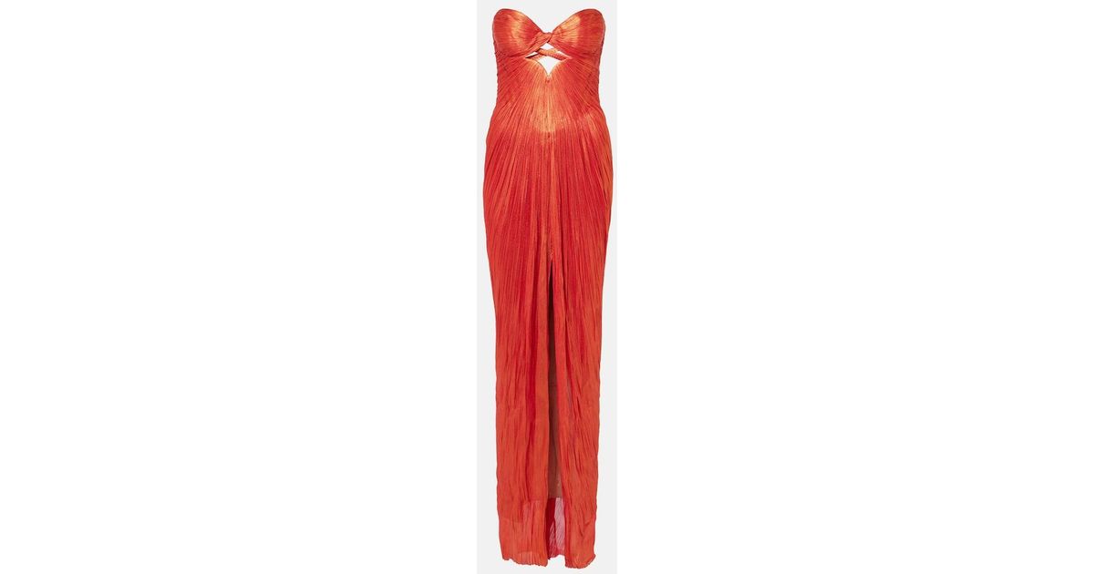 Maria Lucia Hohan Stephanie Silk Tulle Corset Gown in Red | Lyst