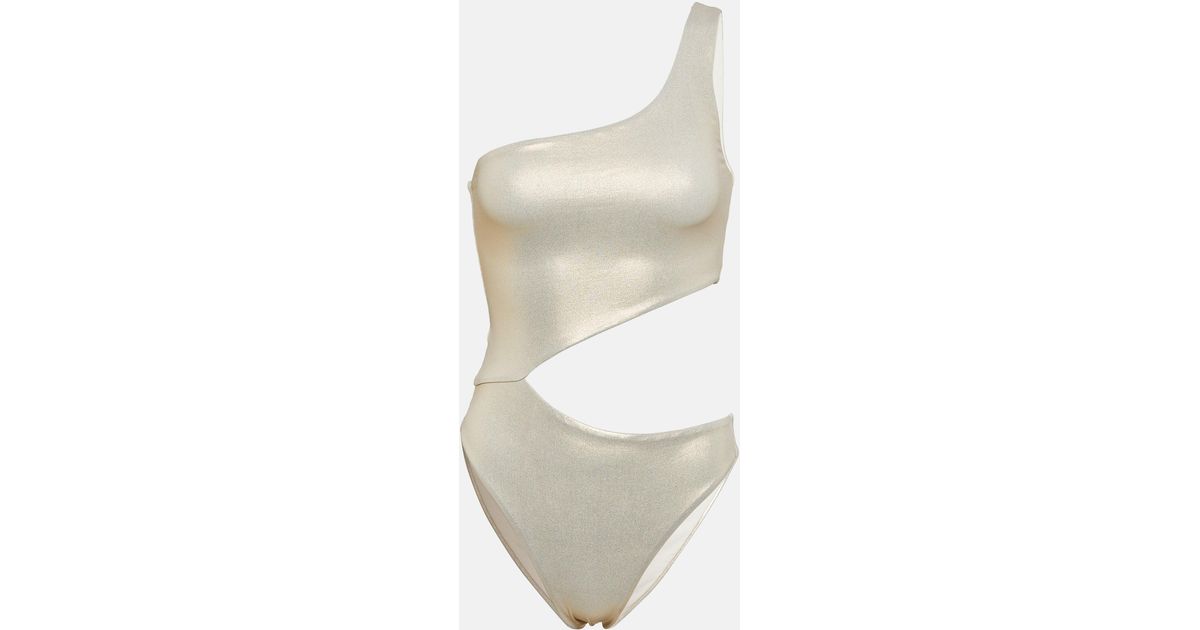 Maillot de bain Nassau asymetrique metallise Melissa Odabash en coloris