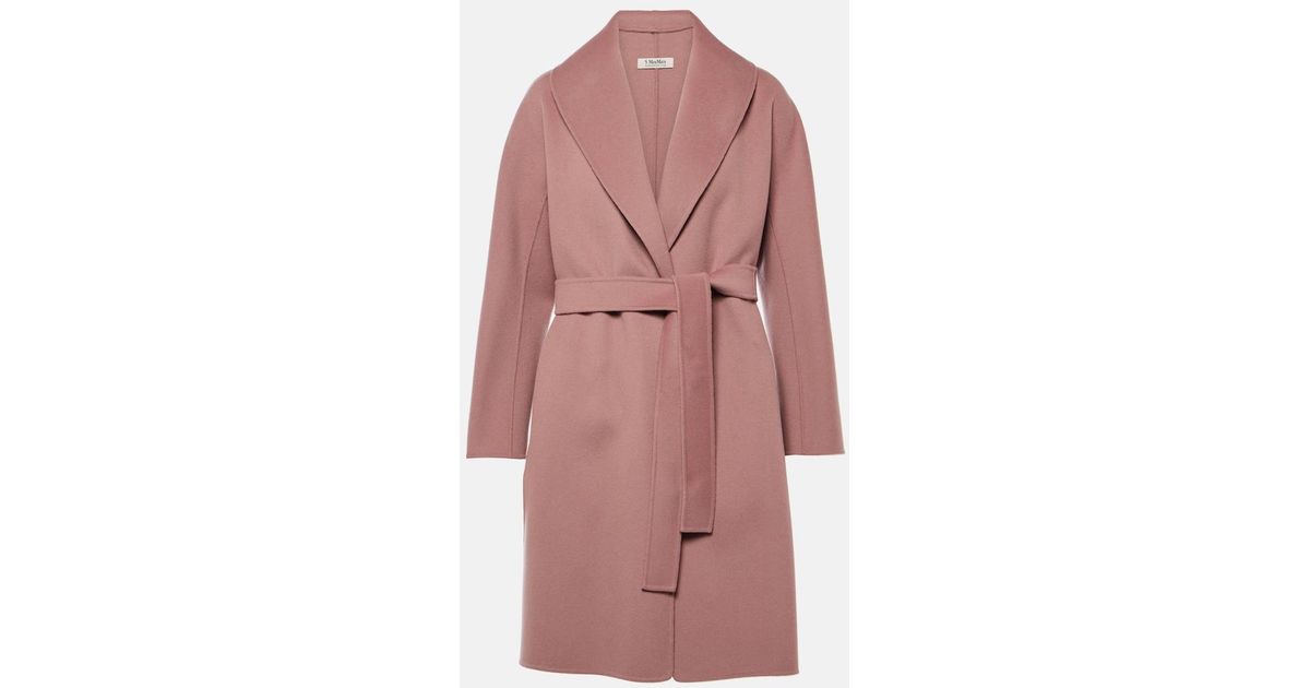 Mara Arona Coat Cappotti Rosa Max Mara Max Mara Messi Belted