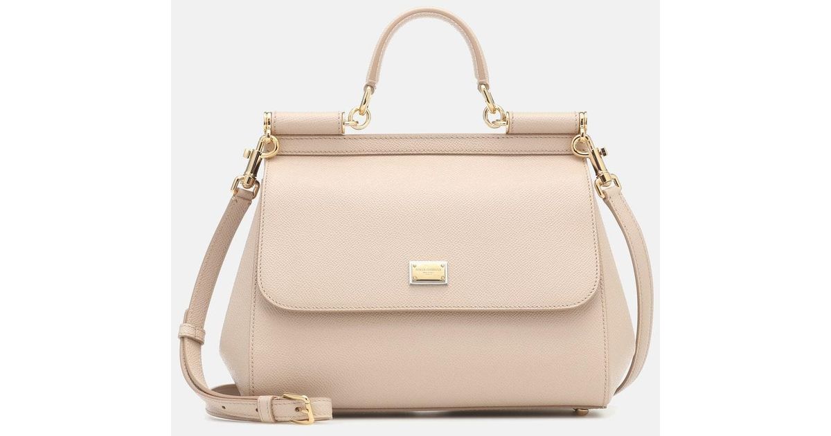 Dolce & Gabbana Sicily Medium Leather Shoulder Bag in