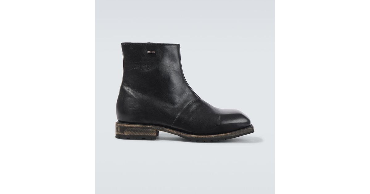 Our Legacy Engine Leather Ankle Boots in Black for Men | Lyst UK