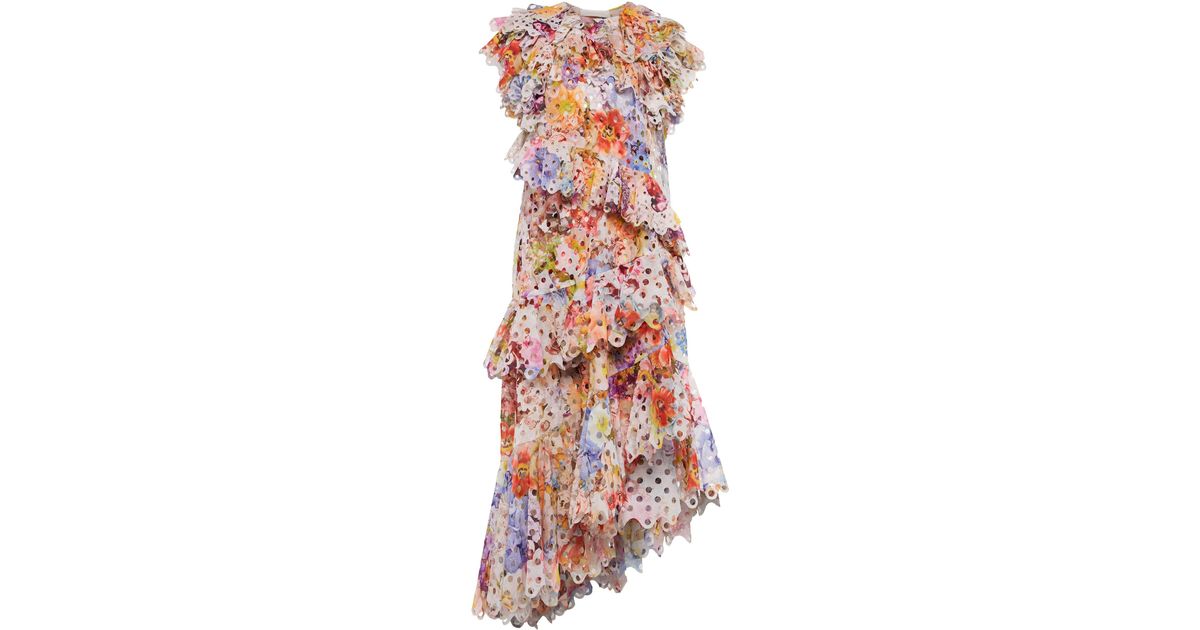 Zimmermann Prima Frilled Floral Gown | Lyst Canada